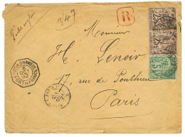1892 COLONIES GENERALES 5c + Paire 25c(pd) Obl. FORT DE FRANCE CHARGEMENTS + CORR. D'ARMEES FORT DE FRANCE Sur Env. RECO - Other & Unclassified