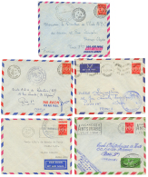 1955/62 Lot 5 Lettres Avec TIMBRES F.M Obl. TULEAR, FIANARANTSOA, DIEGO-SUAREZ, ANTSIRABE... TTB. - Altri & Non Classificati