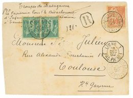 "MIXTE FRANCE Type SAGE / COLONIES GENERALES" : 1892 CG 40c + FRANCE Paire 5c SAGE Obl. TANANARIVE Sur DEVANT D' Envelop - Other & Unclassified