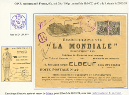 "MANA" : 1924 30c(x2) Obl. MANA Sur Enveloppe Publicitaire Ilustrée Recto + Verso Pour La FRANCE. RARE. TTB. - Other & Unclassified