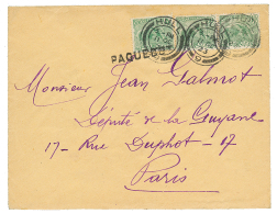 1923 5c(x3) Obl. Cachet Anglais HULL + PAQUEBOT Sur Enveloppe Pour PARIS. RARE. TTB. - Otros & Sin Clasificación