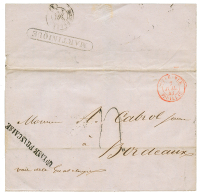 1843 GUYANE FRANCAISE + Cachet Encadré MARTINIQUE (verso) Sur Lettre De CAYENNE Pour BORDEAUX. TTB. - Otros & Sin Clasificación