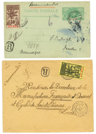 2 Lettres : 1911 Entier 5c + 30c PALMIER Obl. BOFFA Et 1915 35c PALMIER Obl. KANKAN. TB. - Otros & Sin Clasificación