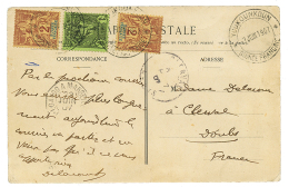 1907 1c + 4c(pd)+ Verso 1c+ 2c(x2) Obl. Cachet Trés Rare YOUKOUNKOUN GUINEE FRANCAISE Sur CP. TB. - Otros & Sin Clasificación