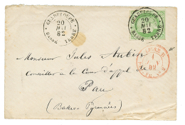 "Tarif IMPRIME" : 1882 CG 5c CERES TTB Margé Obl. GUADELOUPE BASSE-TERRE Sur Env. Pour PAU. Superbe. - Otros & Sin Clasificación