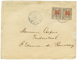 "N'GOMO" : 1914 05 S/ 15c(x2) Obl. N'GOMO GABON Sur Enveloppe Commerciale Pour La FRANCE. TTB. - Other & Unclassified