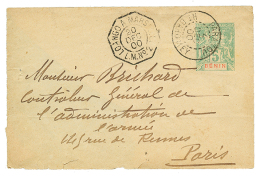 "PARAKOU HAUT DAHOMEY" : 1900 BENIN Entier 5c Obl. Cachet Rare PARAKOU HT DAHOMEY Pour PARIS. Verso Incomplet. RARE. TB. - Other & Unclassified