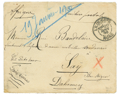 "POSTE PAR PIETON" : 1900 Enveloppe De LILLE Pour SAY. Verso, 8 Cachets Du DAHOMEY. TB. - Other & Unclassified