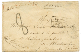 1863 GB/1F60c + Taxe 8 Sur Enveloppe Avec Texte Daté De PORTO NOVO Pour La FRANCE. RARE. TB. - Otros & Sin Clasificación