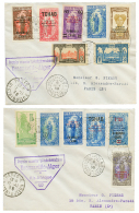 TCHAD - OUBANGHI : 1938 2 Lettres 1er VOL BRAZZAVILLE ALGER Pour PARIS. TTB. - Autres & Non Classés