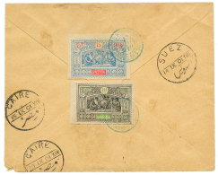 1901 OBOCK 10c(n°51) + 15c(n°52) Obl. DJIBOUTI Au Verso D'une Enveloppe Pour LE CAIRE (EGYPTE). TTB. - Other & Unclassified