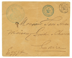 1900 25c(n°12) Obl. DJIBOUTI Au Verso D'une Enveloppe Pour LE CAIRE (EGYPTE). TTB. - Altri & Non Classificati