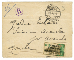 1916 CORPS EXP. FRANCO ANGLAIS 5c + Verso 10cx3(1 Timbre Pd) Obl. DUALA KAMERUN Sur Enveloppe RECOMMANDEE Pour La FRANCE - Autres & Non Classés