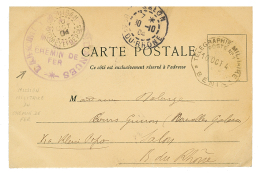 1904 10c Obl. TELEGRAPHIE MILITAIRE / POSTE N°1/ BENIN + OUIDAH DAHOMEY + MISSION MILITAIRE DU CHEMIN DE FER En Viol - Sonstige & Ohne Zuordnung