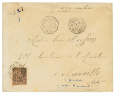 "PRECURSEUR" : 1892 COLONIE GENERALE 25c Obl. CORRESP. MILITAIRE PORTO-NOVO BENIN Sur Enveloppe Par Voie ANGLAISE Pour L - Other & Unclassified