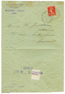 1909 NAUFRAGE DE LA VILLE D'ALGER En Bleu Au Verso D'une Env. De BOUFFARIK Pour MARSEILLE. TB. - Other & Unclassified