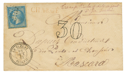 "LE TLELAT" : 1863 LE TLELAT ALGERIE + Taxe 30 + CHARGE + 20c(N°22) + "TAXE Pour TIMBRE AYANT DEJA SERVI" Sur Envelo - Autres & Non Classés