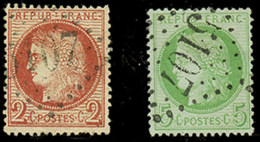 TUNIS : 2c CERES Aminci Et 5c CERES Obl. GC 5107 De TUNIS. Rare Sur Ces Petites Valeurs. TTB. - Autres & Non Classés