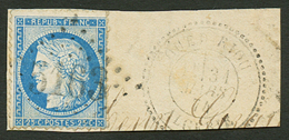 25c (n°60) Obl. GC 5163 + T.24 OUED-RIOU ALGERIE Sur Fragment. Rare. TB. - Autres & Non Classés