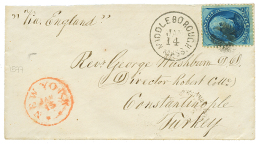1869 Cachet Rare D' Escale SMYRNE PAQ FR X N°5 + Taxe 6 Sur Enveloppe Pour MARSEILLE. Superbe. - Autres & Non Classés