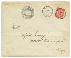 LEVANT : 1912 10c Obl. Cachet NEGATIF Grec Sur Enveloppe Pour ATHENES. TTB. - Otros & Sin Clasificación