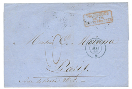 1858 MEANDRE + Taxe 10 Sur Lettre Pour PARIS. TTB. - Sonstige & Ohne Zuordnung