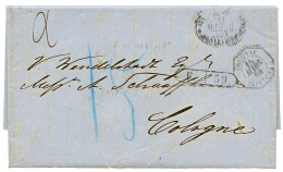 URUGUAY - NUEVA MEHLEM" : 1864 Marque D'échange F./39 + URUGUAY SAINTONGEsur Lettre Avec Texte De NUEVA MEHLEM Po - Other & Unclassified