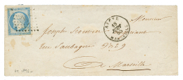 1855 20c(n°14) TB Margé Obl. PC 1896 + ALGER MARSEILLE Sur Enveloppe Pour MARSEILLE. TB. - Other & Unclassified