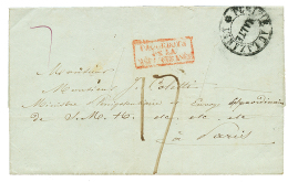 1843 PURIFIE AU LAZARET MALTE Au Recto(rare) D'une Lettre Avec Texte Daté "LAZARET De MALTE" Pour PARIS. Rare. TT - Other & Unclassified
