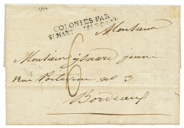 1827 COLONIES PAR ST MARTIN ISLE DE RE Sur Lettre Avec Texte De ST LOUIS SENEGAL Pour BORDEAUX. TTB. - Sonstige & Ohne Zuordnung