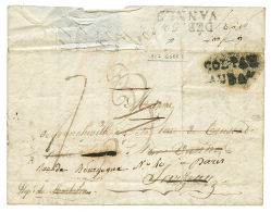 1827 COL. PAR AURAY + DEB. 54 VANNES Sur Lettre Avec Texte De GOREE SENEGAL. RARE. TB. - Sonstige & Ohne Zuordnung