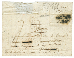 1827 COL. PAR AURAY + DEB. 54 VANNES Sur Lettre Avec Texte De GOREE SENEGAL. RARE. TB. - Otros & Sin Clasificación