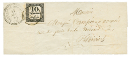 LOIRET : 1861 TAXE 10c(n°2) Obl. PIRHIVIERS + T.22 SERMAISES-DU-LOIRET Sur Lettre. Superbe. - Autres & Non Classés