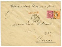 1877 40c SIEGE(n°38) + 75c SAGE Obl. MARQ-EN-BAROEUL Sur Env. CHARGEE (VD=200F). Superbe Qualité. - Other & Unclassified