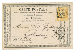 CARTE PRECURSEUR Pour La SUEDE : 1876 15c CERES Obl. GC 1769 + LE HAVRE Sur Carte Precurseur Pour GOTHEMBOURG(SUEDE). Ra - Altri & Non Classificati