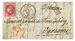 "BALLON MONTE Pour La POLOGNE" : 1870 80c(n°32) Obl. Etoile + PARIS 31 Oct 70 Sur Lettre Expédiée Par - Other & Unclassified