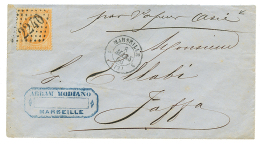 "Destination JAFFA PALESTINE" : 1866 40c(n°23) Obl. GC 2240 + MARSEILLE + "Par VAPEUR ASIE" Sur Lettre Pour JAFFA. D - Autres & Non Classés