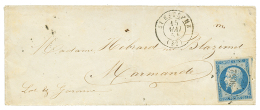 1854 25c EMPIRE(n°15) TTB Margé Obl. PC 3052 + T.15 ST ESTEPHE Sur Lettre. Cote 525€. Superbe. - Autres & Non Classés