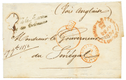 1852 Mre De La MARINE ET DES COLONIES + BUREAU CENTRAL(60) + PD Rouge+ LONDON SHIP-LETTER Sur Env(pd) Pour LE GOUVERNEUR - Altri & Non Classificati