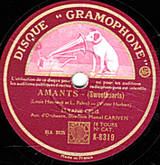 78 T. - 25 Cm - état B - ELYANE CELIS - AMANTS - VOUS NÊTES PAS VENUS DIMANCHE - 78 T - Disques Pour Gramophone