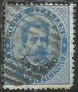 LEVANTE EMISSIONI GENERALI 1881 - 1883 SOPRASTAMPATO D´ITALIA  ESTERO ITALY OVERPRINTED CENT. 25 USATO USED - Emisiones Generales