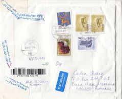 4946FM- CHRISTMAS, MUSHROOMS, COUCH, CHAIR, STAMPS ON REGISTERED COVER, 2010, HUNGARY - Brieven En Documenten