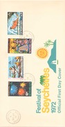 SEYCHELLE FDC DE 1972 FESTIVAL OF SEYCHELLES VICTORIA - Seychelles (...-1976)