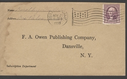 1933  Enveloppe To Dansville With Scott Nr 720 - Cancelled Dos Palos Calif. - Andere & Zonder Classificatie