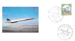 Lettre Enveloppe  Philatélique Concorde Bologna Centro 4.10..1987 Air France - 1960-.... Storia Postale