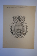 Petite Gravure XIXème Blason Armoiries De Saint Maixent 79 Deux Sèvres - Historische Documenten
