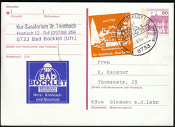 Germany Bad Bocklet 1984 / Bayerisches Staatsbad / Kur Sanatorium / Postal Stationery / Coach - Bäderwesen