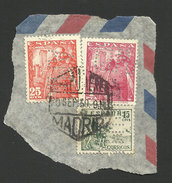 Espagne Fragment 1950 Avec Timbre Perforé C.I.M.A. Spain 1950 Perfin Stamps On Piece - Variedades & Curiosidades