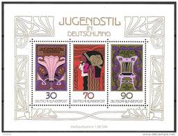 BRD 1977 MiNr.923 - 925 Block 14 ** Postfrisch 75 Jahre Jugendstil In Deutschland ( D 1159 )günstigen Versand - 1959-1980