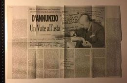 Gabriele D'Annunzio - Articolo Da  Quotidiano - 39509 - Altri & Non Classificati